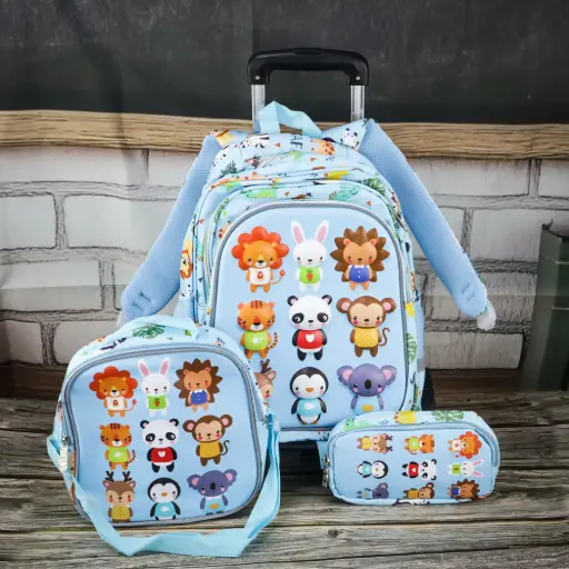  Animals Trolley Bag Set 3 Pcs   