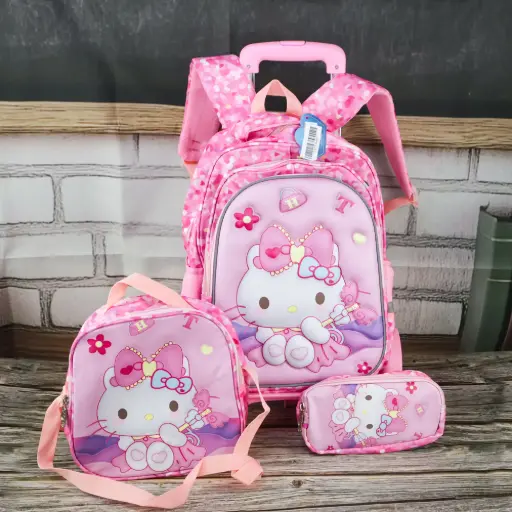 Hello kitty Trolley Bag Set 3 Pcs 
