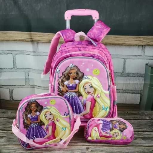  Barbie Trolley Bag Set 3 Pcs   