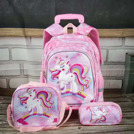  Unicorn Trolley Bag Set 3 Pcs 