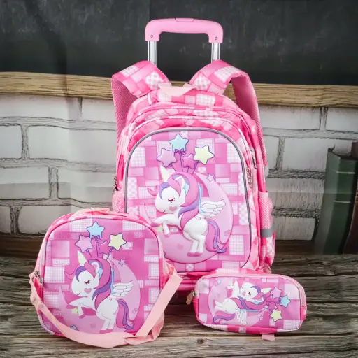  Unicorn Trolley Bag Set 3 Pcs 