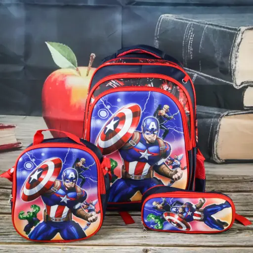  Captain America Backpacks Set 3 Pcs    