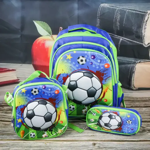  Football Backpacks Set 3 Pcs    