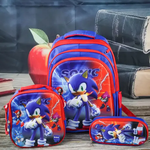  Sonic Backpacks Set 3 Pcs   