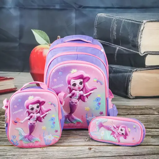  Mermaid Backpacks Set 3 Pcs     