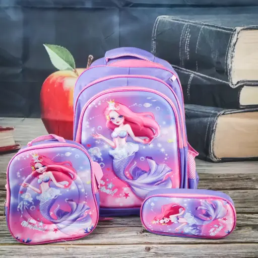  Mermaid Backpacks Set 3 Pcs  