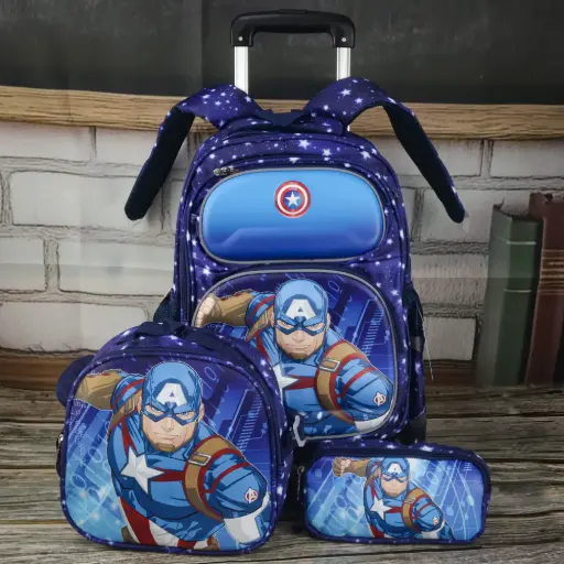  Captain America Trolley Bag Set 3 Pcs 