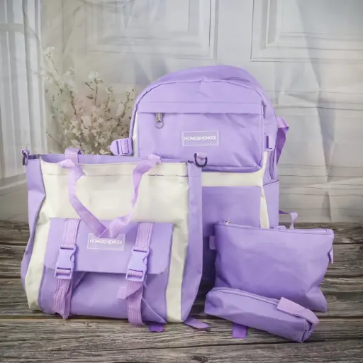    Backpack Woman Bag Set 4 Pcs