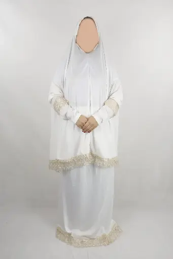 white lace prayer set Made in Türkiye