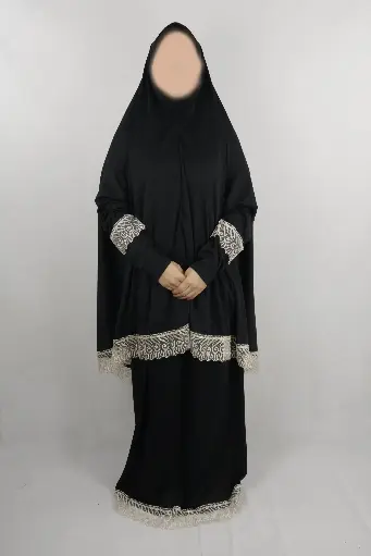 Black lace prayer set Made in Türkiye 