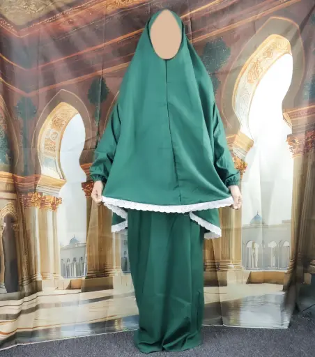  white lace prayer set - Green  