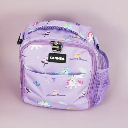 Kids Lunch Bag purple unicorn