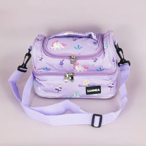 Kids Lunch Bag purple unicorn 