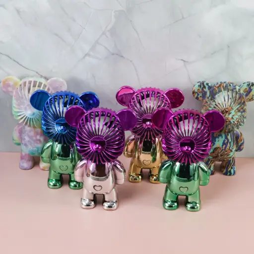 Mini Fan Stand Bear