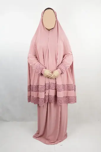 Double Lace Light Pink prayer set