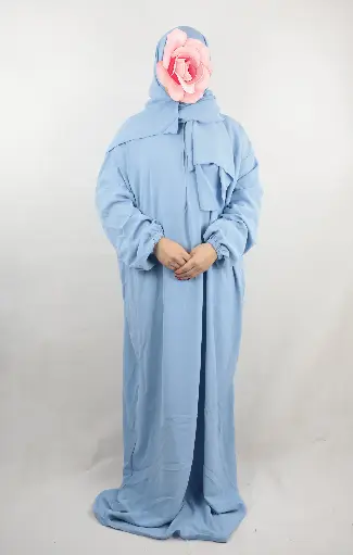 Sky Blue plain prayer set one piece  